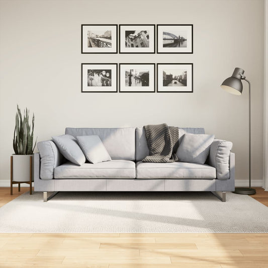Teppich IZA Kurzflor Skandinavischer Look Creme 140x200 cm
