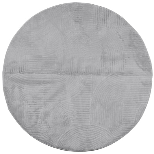 Teppich IZA Kurzflor Skandinavischer Look Grau Ø 160 cm