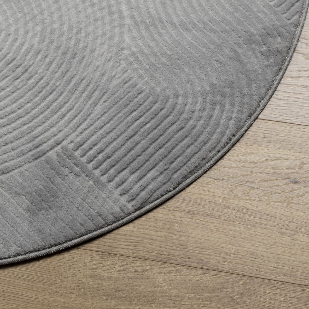 Teppich IZA Kurzflor Skandinavischer Look Grau Ø 160 cm