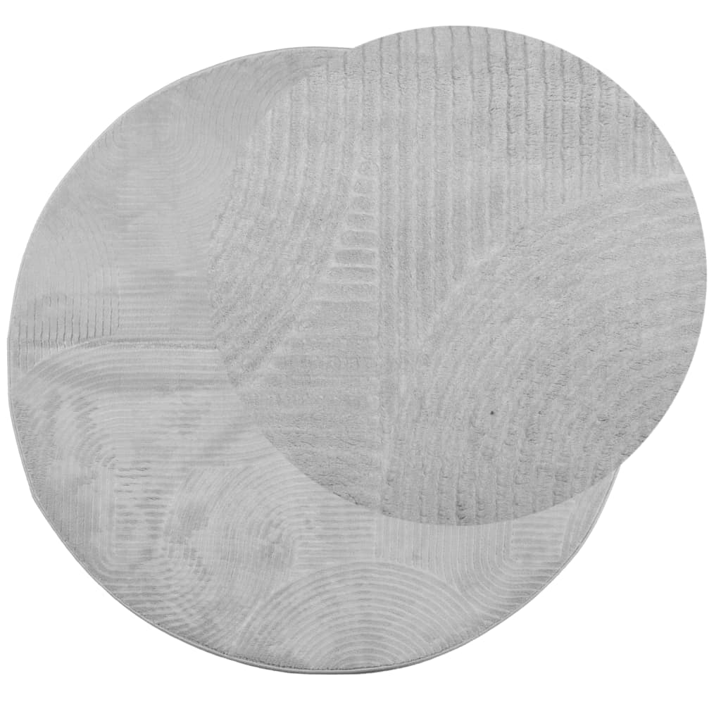 Teppich IZA Kurzflor Skandinavischer Look Grau Ø 200 cm