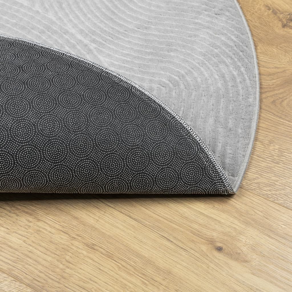 Teppich IZA Kurzflor Skandinavischer Look Grau Ø 200 cm