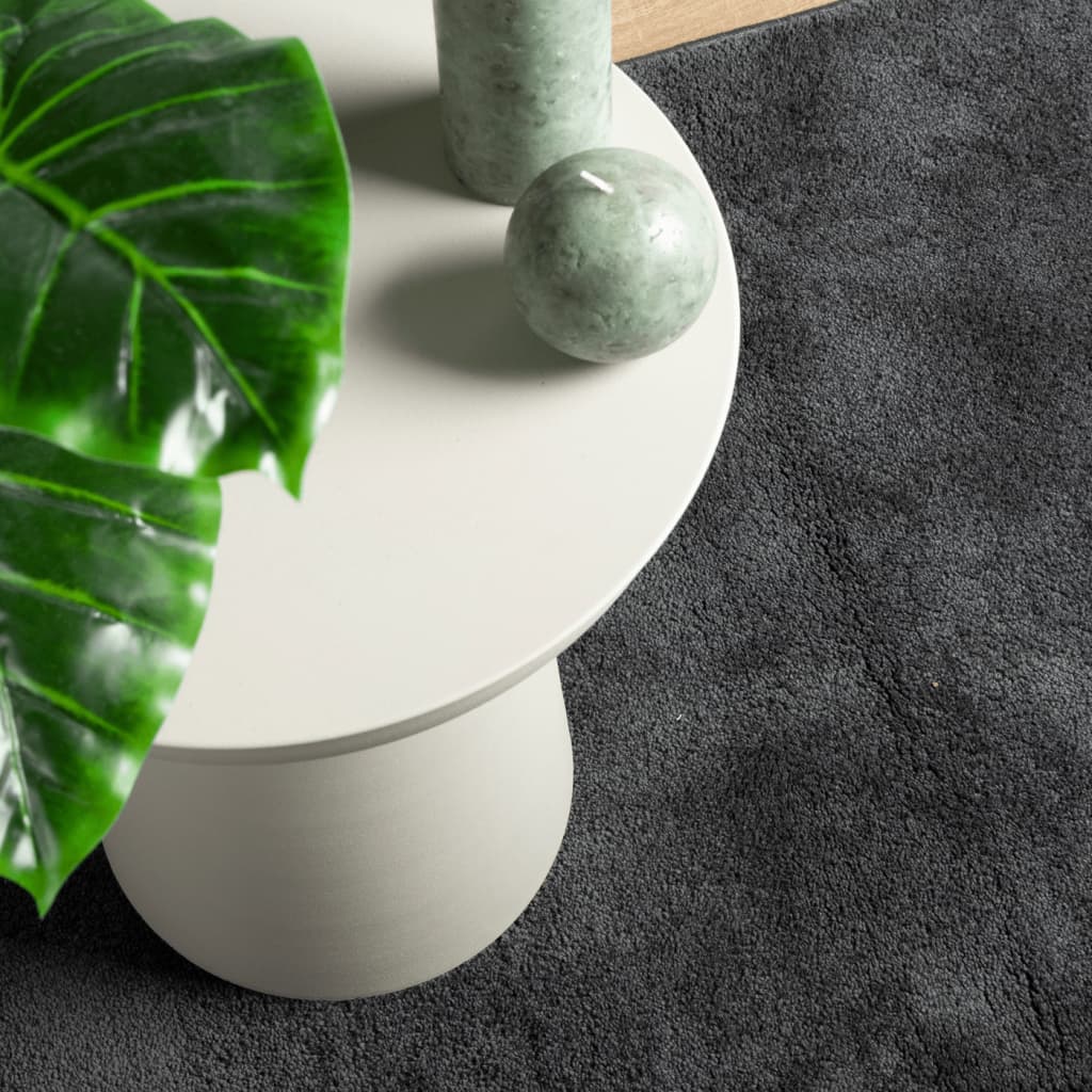 Teppich OVIEDO Kurzflor Anthrazit 120x120 cm