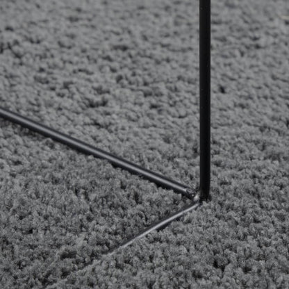 Teppich OVIEDO Kurzflor Anthrazit 120x120 cm