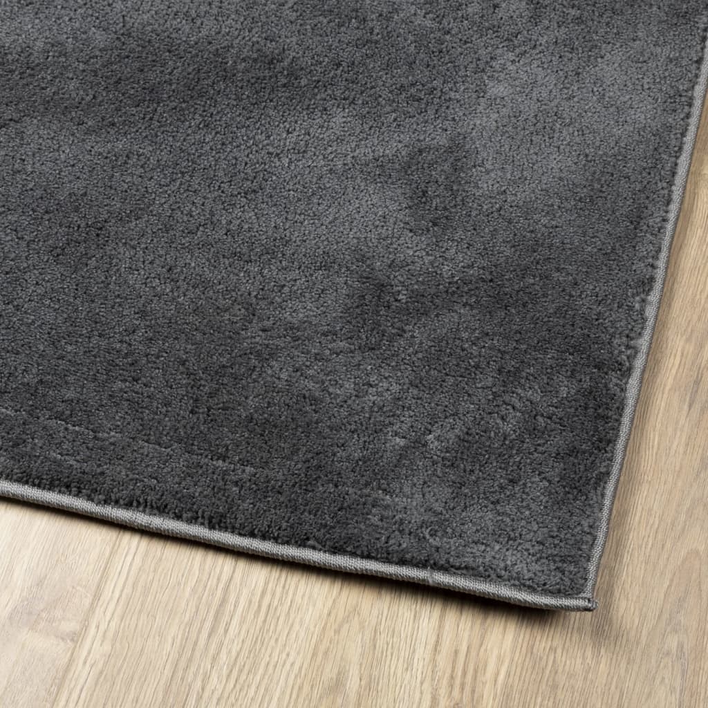 Teppich OVIEDO Kurzflor Anthrazit 200x200 cm