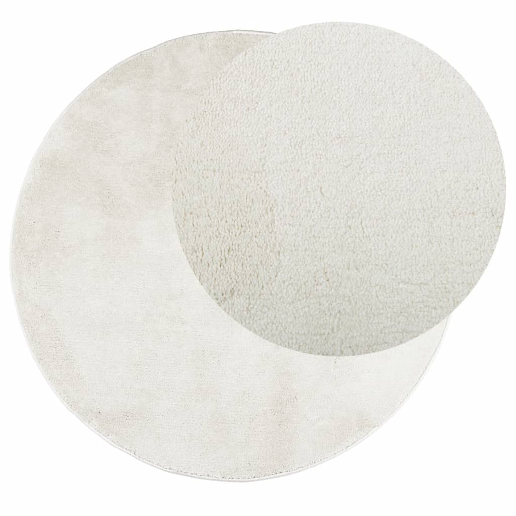 Teppich OVIEDO Kurzflor Creme Ø 200 cm