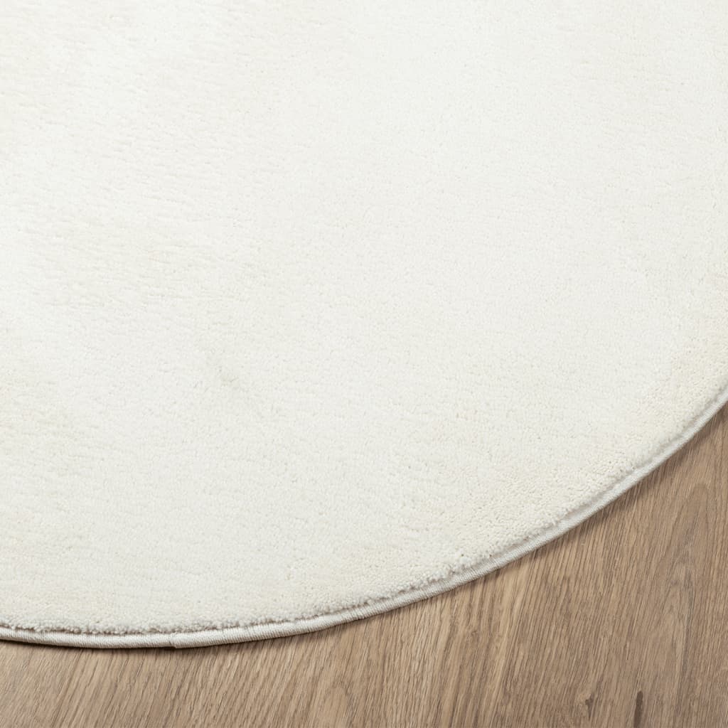 Teppich OVIEDO Kurzflor Creme Ø 200 cm