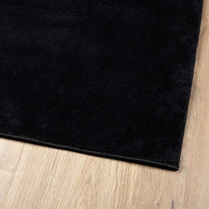 Teppich OVIEDO Kurzflor Schwarz 200x200 cm