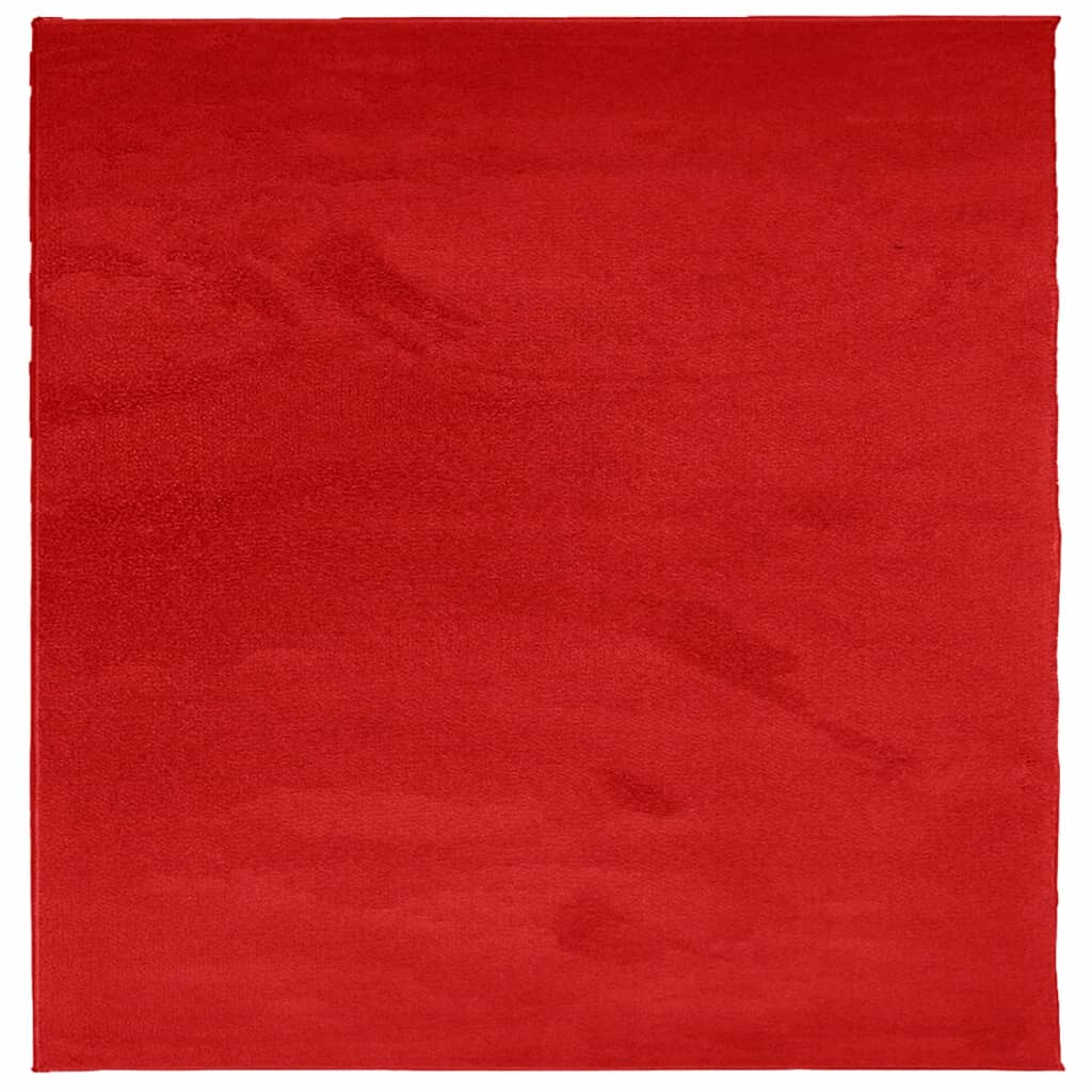 Teppich OVIEDO Kurzflor Rot 160x160 cm