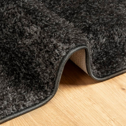 Teppich ISTAN Hochflor Glänzend Anthrazit 200x280 cm