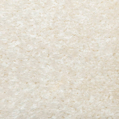 Teppich ISTAN Hochflor Glänzend Creme Ø 100 cm