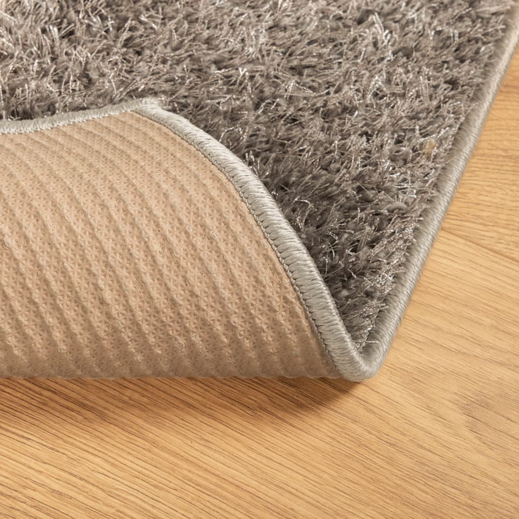 Teppich ISTAN Hochflor Glänzend Grau 140x200 cm