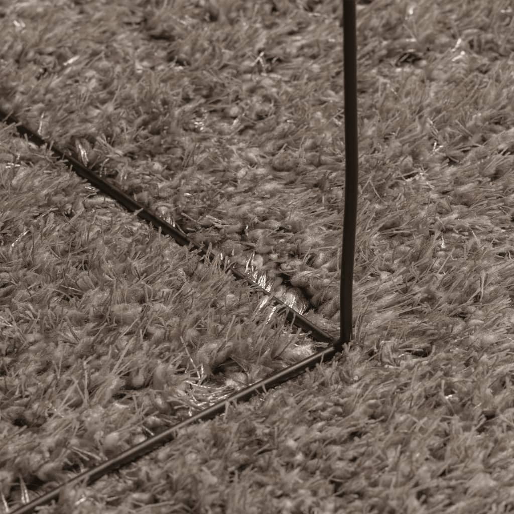 Teppich ISTAN Hochflor Glänzend Grau Ø 200 cm