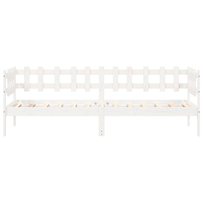 Tagesbett ohne Matratze Weiß 90x200 cm Massivholz Kiefer
