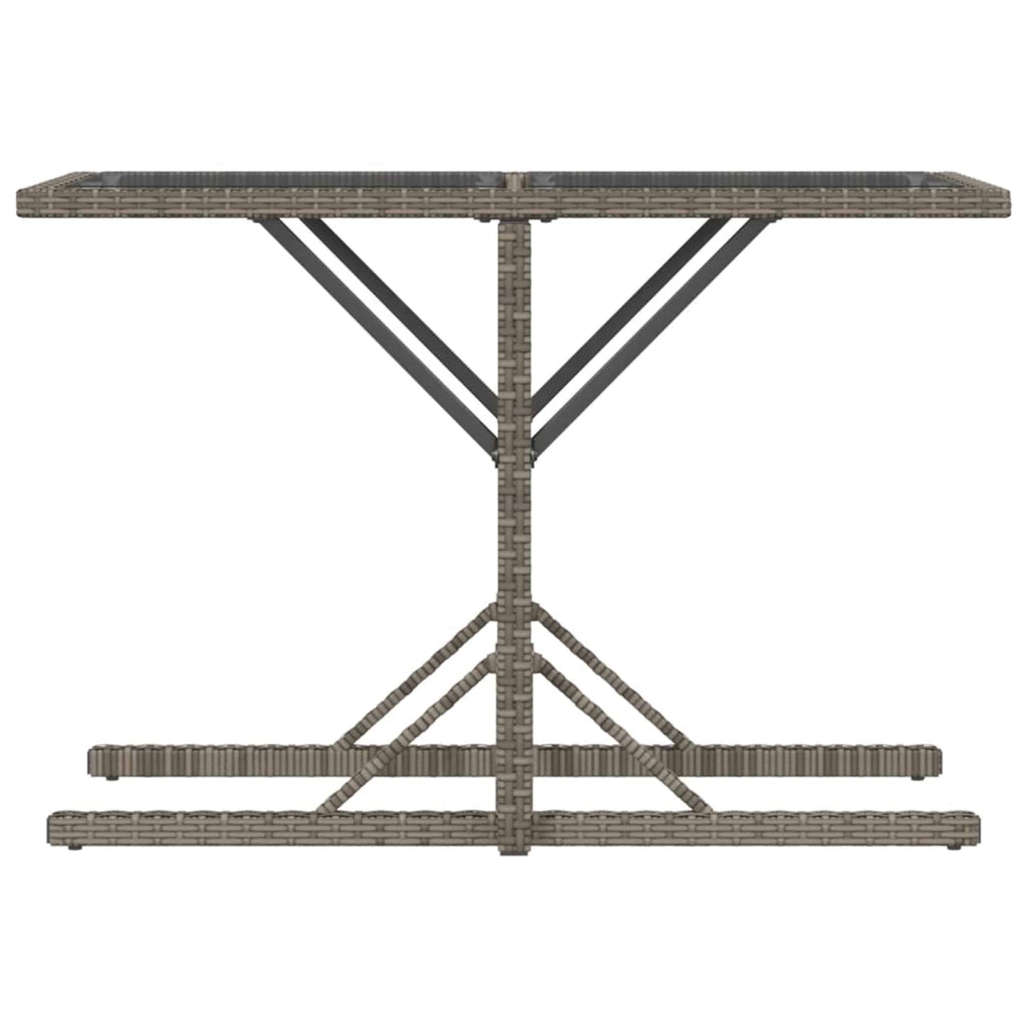 3-delt Bistrosæt med puder Grå polyrattan