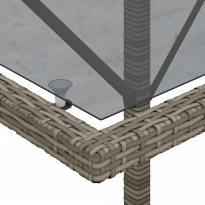 3-delt Bistrosæt med puder Grå polyrattan