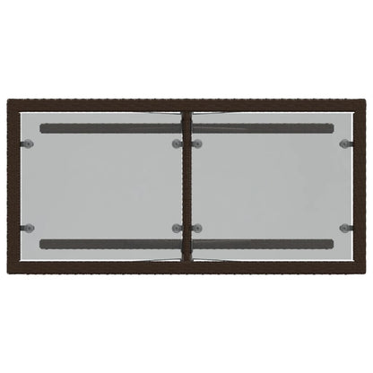 3-tlg. Bistro-Set mit Kissen Braun Poly Rattan