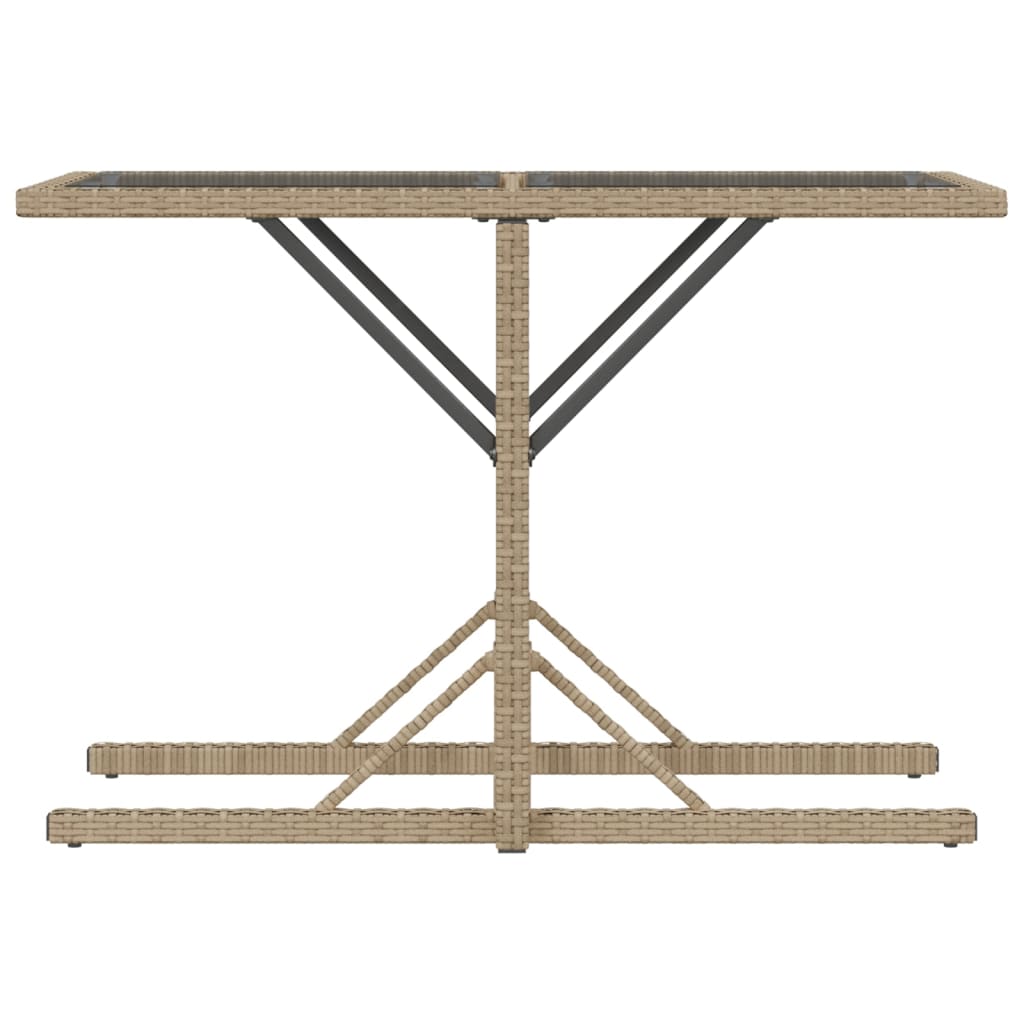 3-tlg. Bistro-Set mit Kissen Beige Poly Rattan