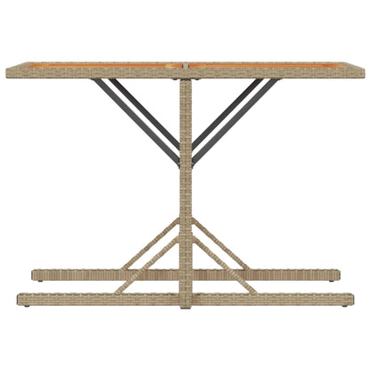 3-tlg. Bistro-Set mit Kissen Beige Poly Rattan