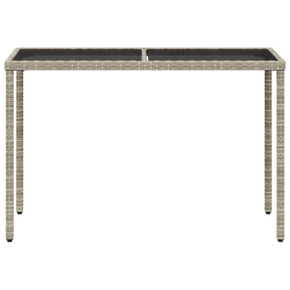 5-tlg. Garten-Essgruppe mit Kissen Hellgrau Poly Rattan