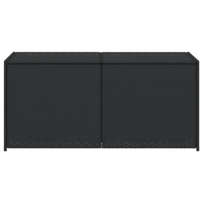 Gartentruhe Schwarz 283L Poly Rattan