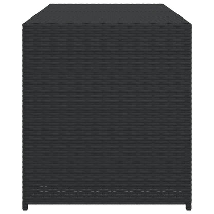 Gartentruhe Schwarz 283L Poly Rattan