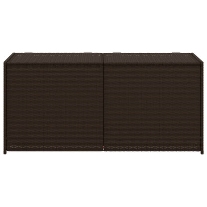 Gartentruhe Braun 283L Poly Rattan