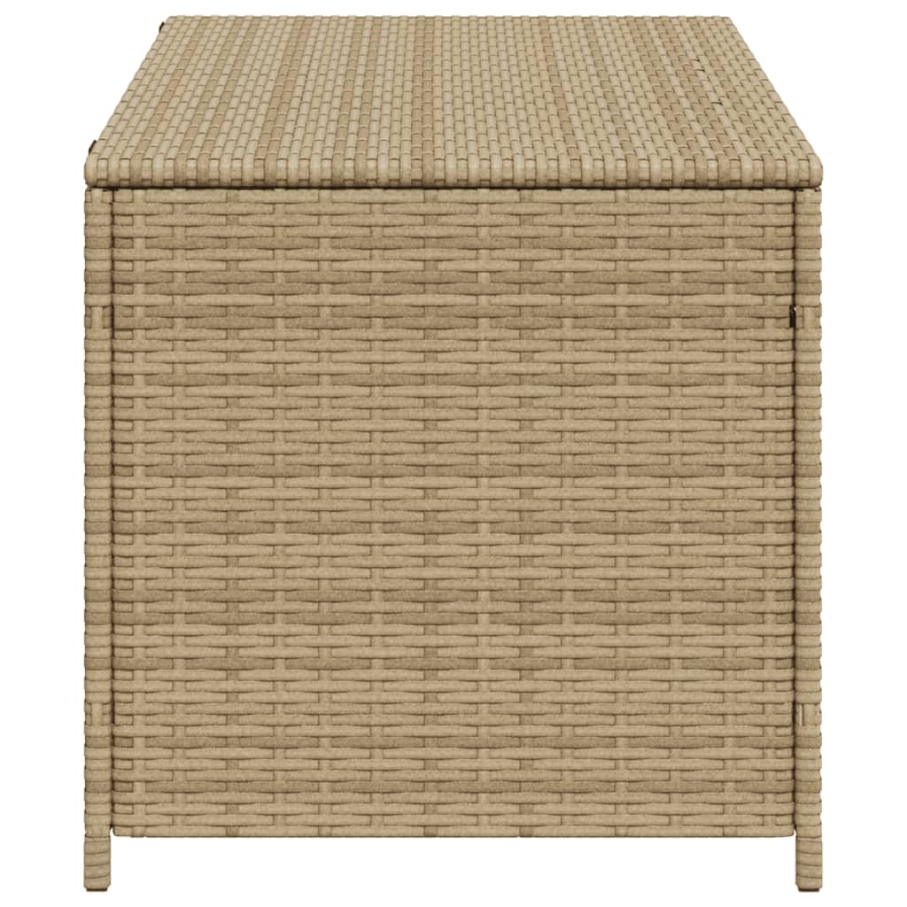 Gartentruhe Beige 190L Poly Rattan
