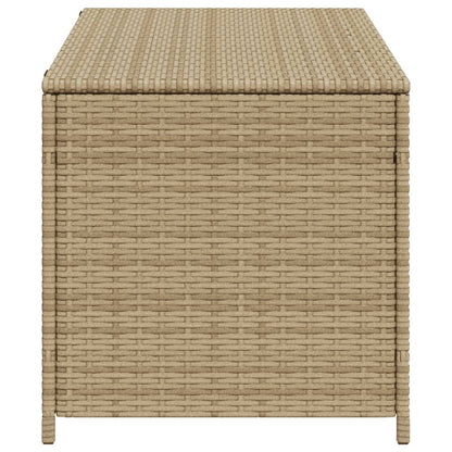 Gartentruhe Beige 190L Poly Rattan