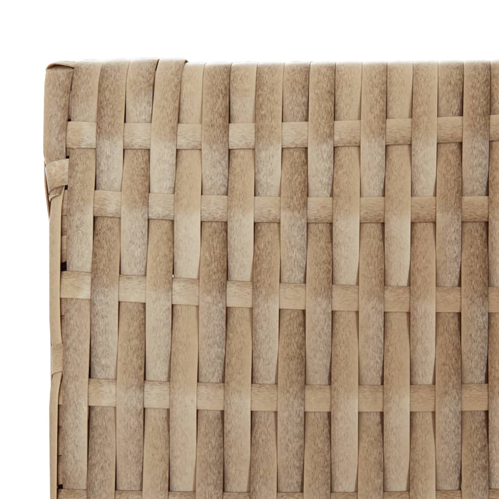 4-delt foldeskærm Beige polyrattan