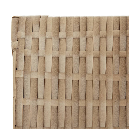 4-delt foldeskærm Beige polyrattan