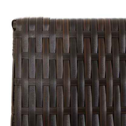 5-delt foldeskærm Brun polyrattan