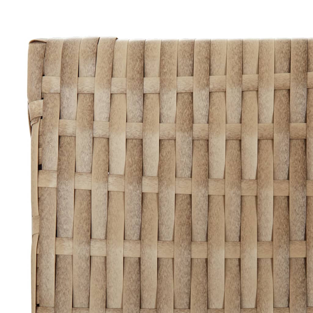 6-delt foldeskærm Beige polyrattan