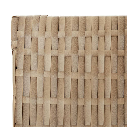 6-delt foldeskærm Beige polyrattan