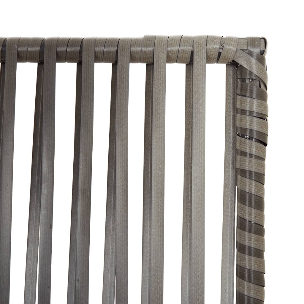 6-delt foldeskærm Grå polyrattan
