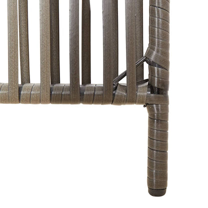 6-delt foldeskærm Grå polyrattan