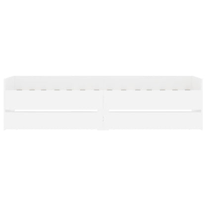 Bettgestell mit Schubladen Weiß 100x200 cm