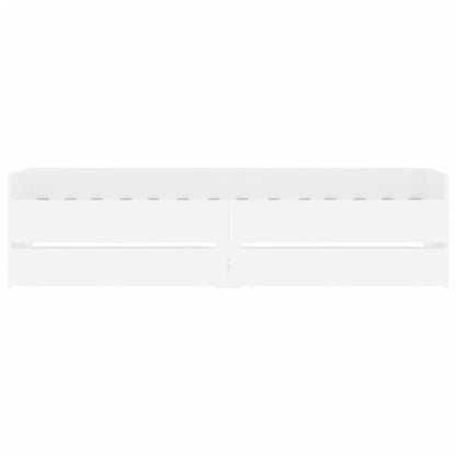 Bettgestell mit Schubladen Weiß 90x190 cm