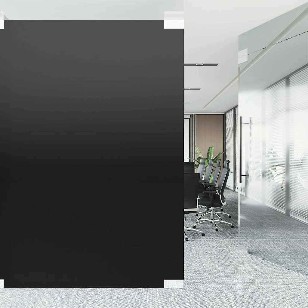 Fensterfolien 3 Stk. Statisch Matt Schwarz PVC