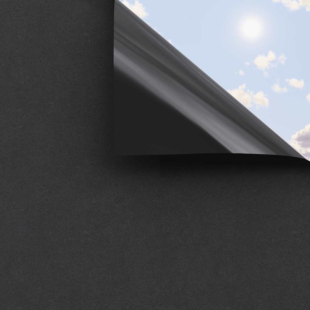 Fensterfolien 3 Stk. Statisch Matt Schwarz PVC
