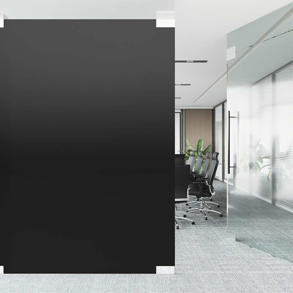 Fensterfolien 5 Stk. Statisch Matt Schwarz PVC