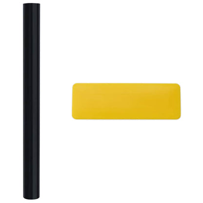 Fensterfolien 5 Stk. Statisch Matt Schwarz PVC