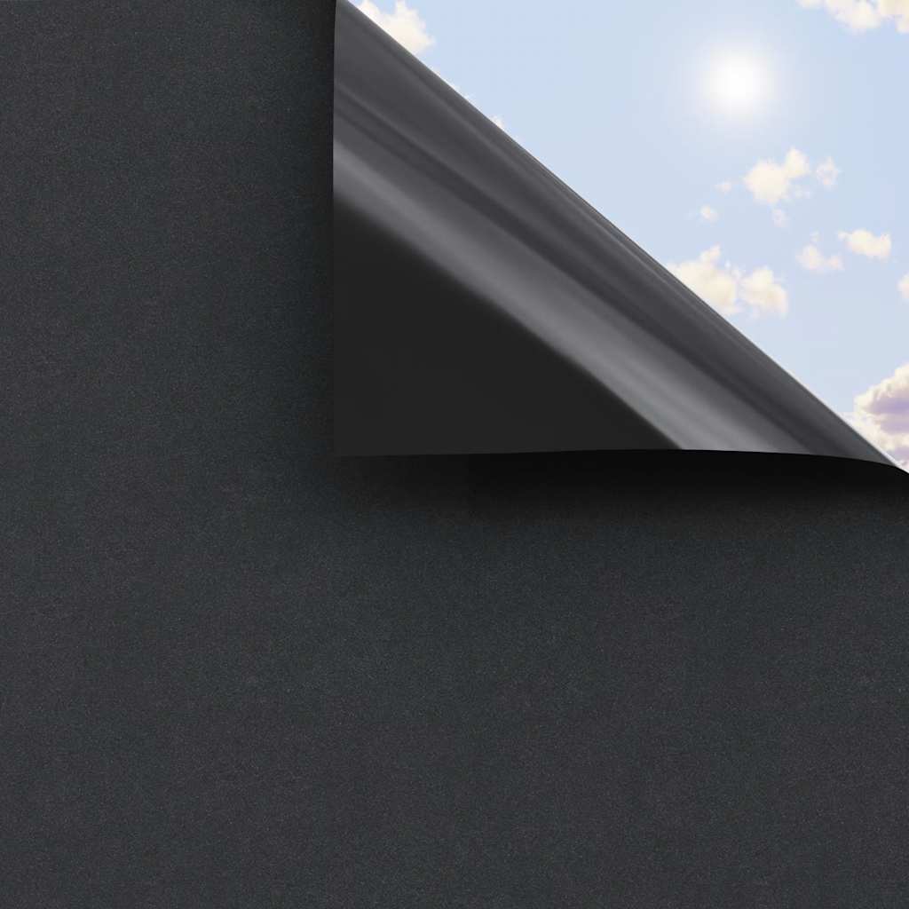 Fensterfolien 3 Stk. Statisch Matt Schwarz PVC