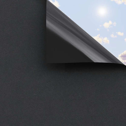 Fensterfolien 3 Stk. Statisch Matt Schwarz PVC