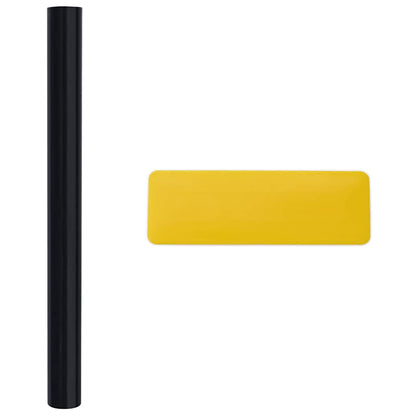 Fensterfolien 5 Stk. Statisch Matt Schwarz PVC