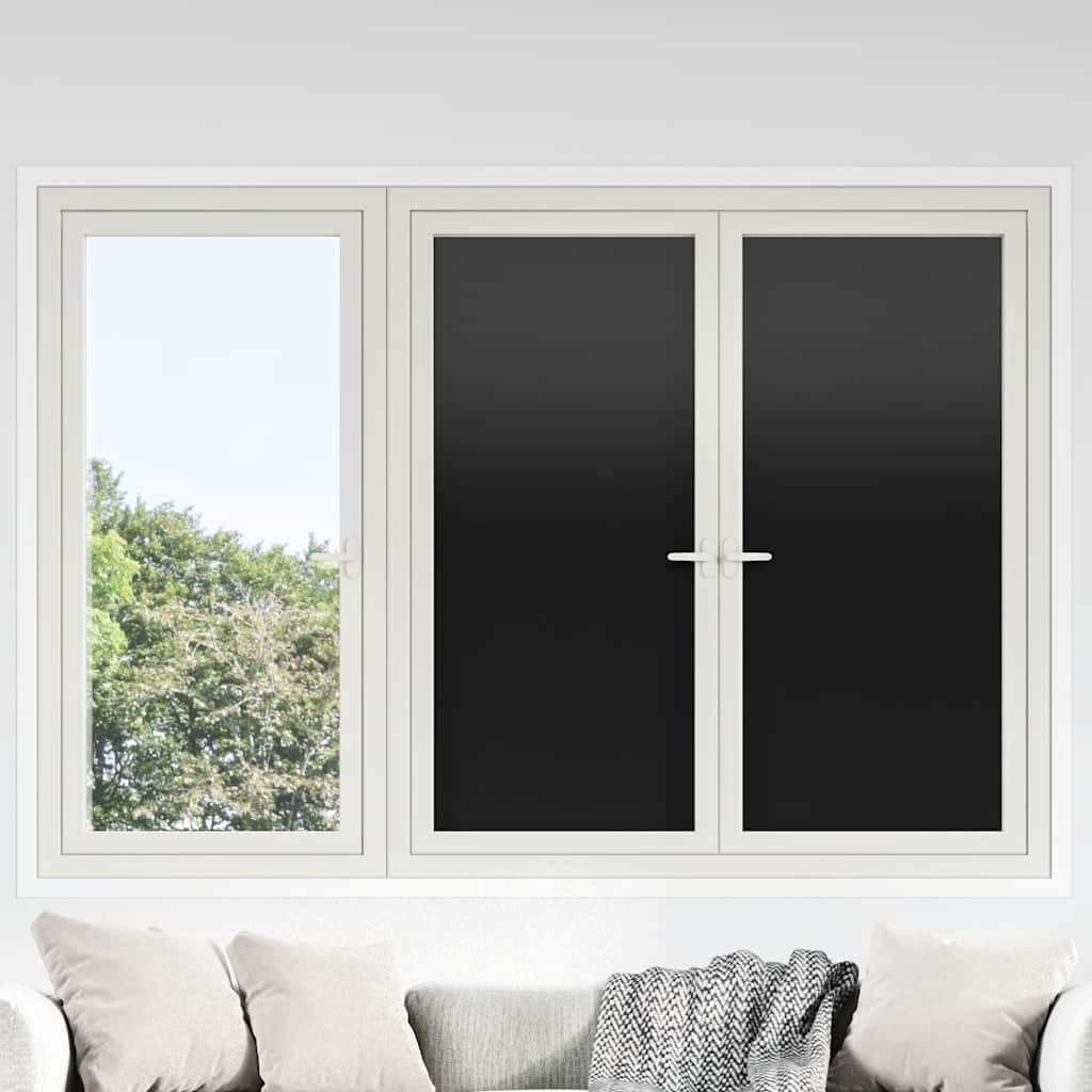 Fensterfolien 5 Stk. Statisch Matt Schwarz PVC