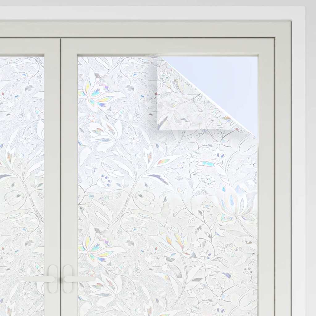 Fensterfolien 4 Stk. Matt Blumenmuster PVC