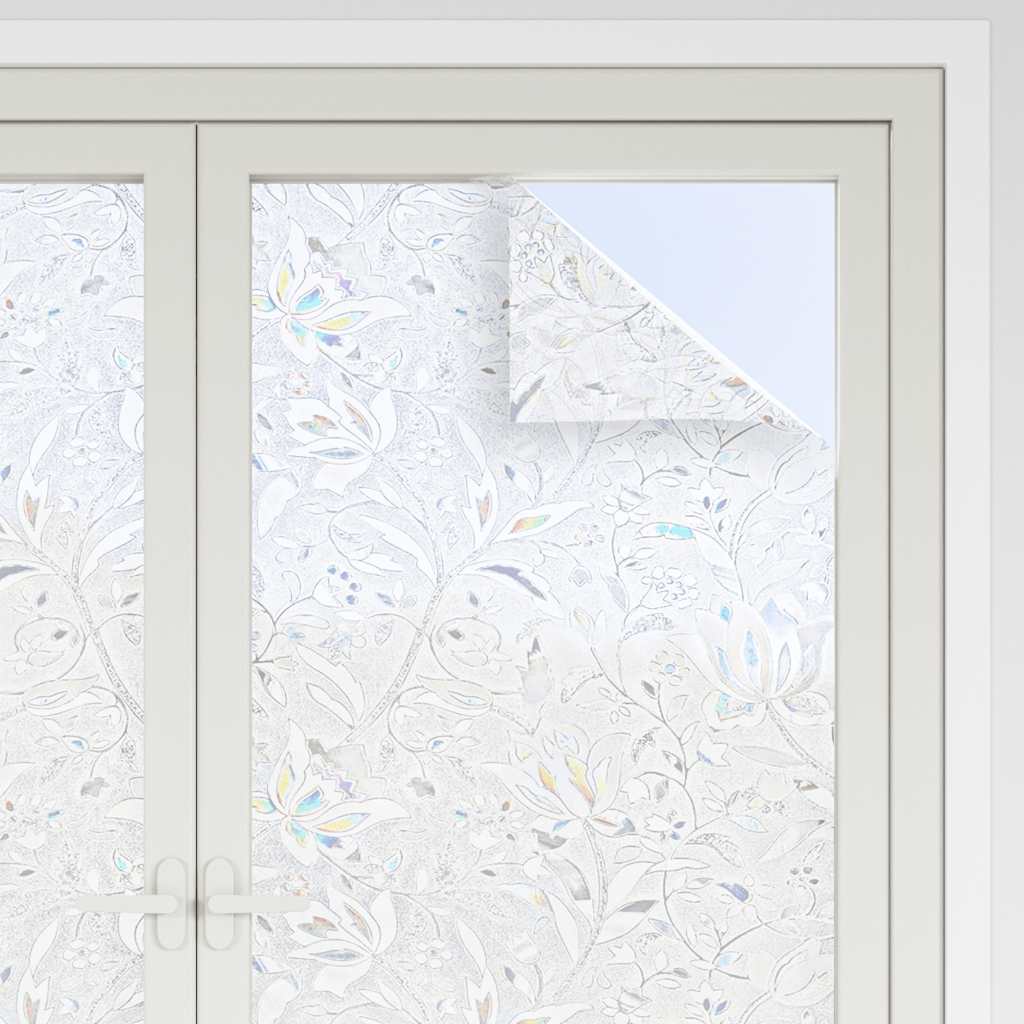 Fensterfolien 4 Stk. Matt Blumenmuster PVC