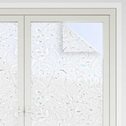 Fensterfolien 4 Stk. Matt Blumenmuster PVC