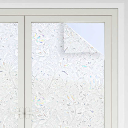 Fensterfolien 2 Stk. Matt Blumenmuster PVC