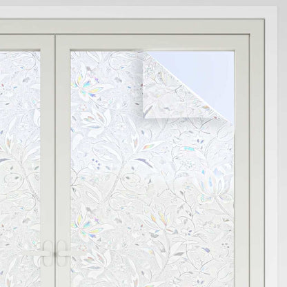 Fensterfolien 4 Stk. Matt Blumenmuster PVC